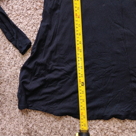 Eileen Fisher Black Long Sleeve Tunic Top Viscose Spandex Women's Medium - Picture 5 of 6